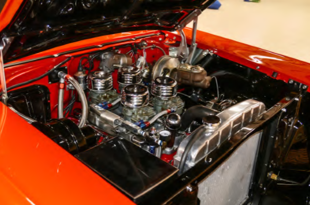 1957 Red Chevrolet Bel Air/150/210 Coupe