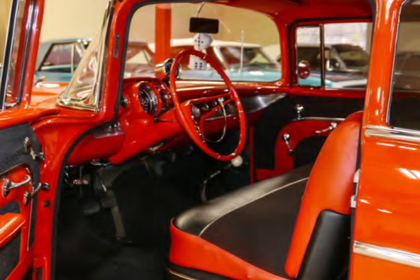 1957 Red Chevrolet Bel Air/150/210 Coupe