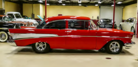 1957 Red Chevrolet Bel Air/150/210 Coupe
