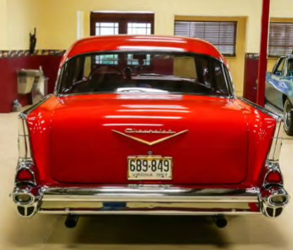 1957 Red Chevrolet Bel Air/150/210 Coupe