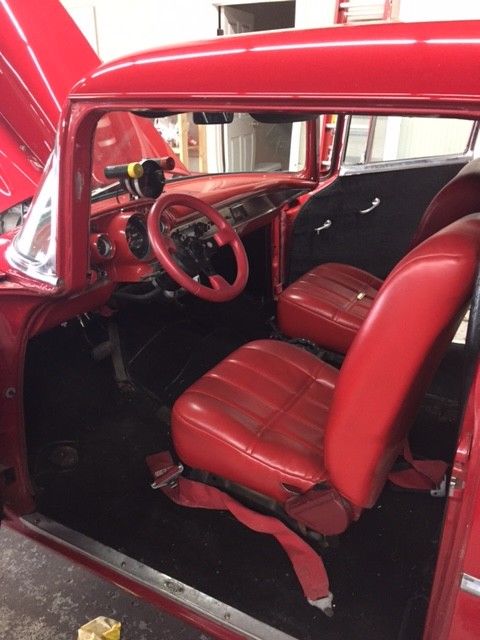 1957 Red Chevrolet Bel Air/150/210 Coupe