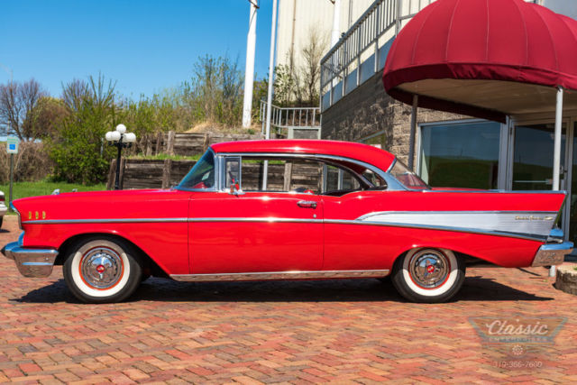 1957 Red Chevrolet Bel Air/150/210 --