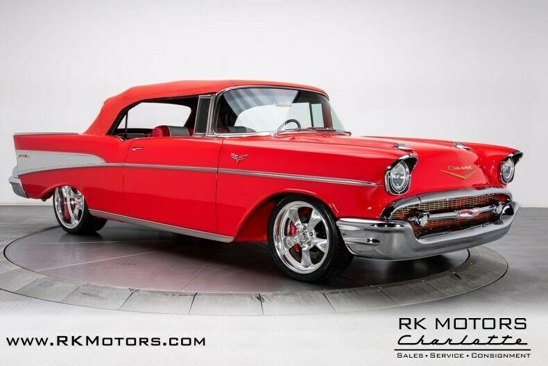 1957 Red Chevrolet Bel Air/150/210 Convertible