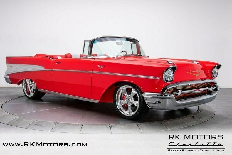 1957 Red Chevrolet Bel Air/150/210 Convertible