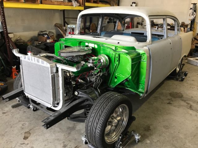 1957 Green Chevrolet Bel Air/150/210 Sedan