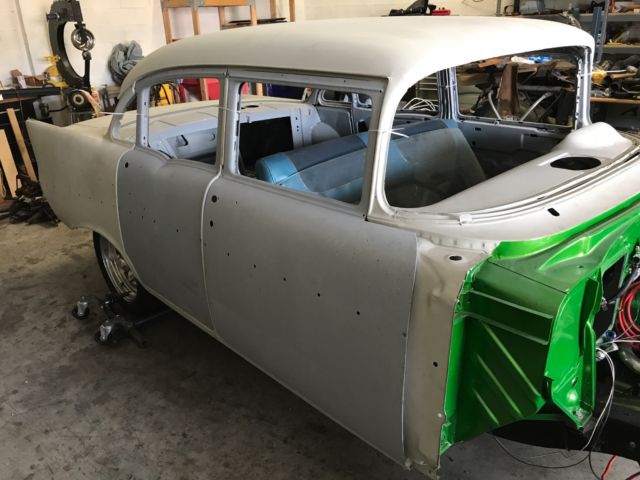 1957 Green Chevrolet Bel Air/150/210 Sedan