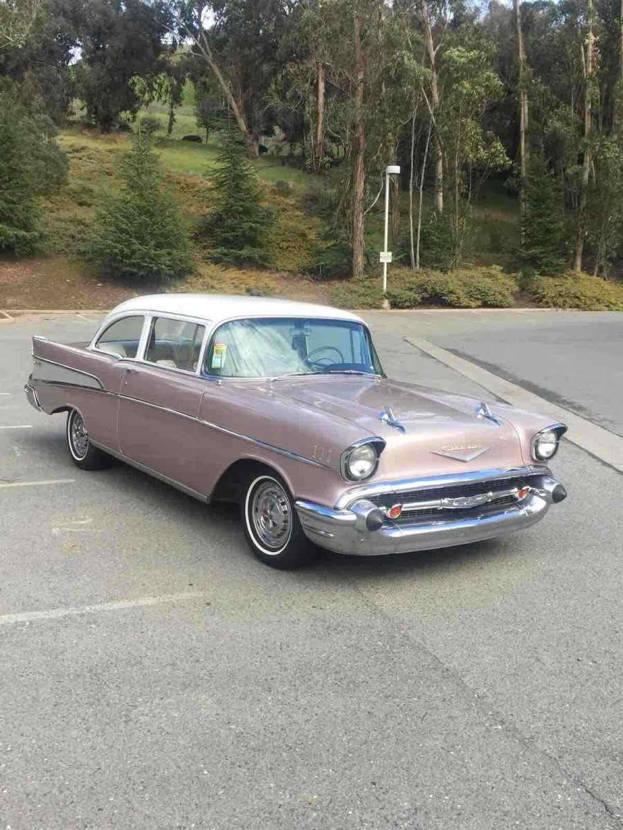 1957 Purple Chevrolet Bel Air Sedan