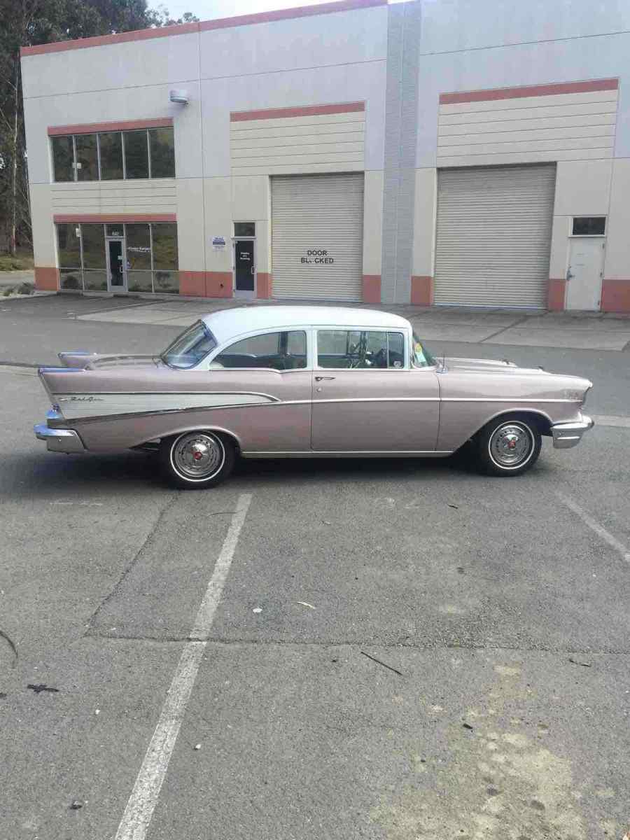 1957 Purple Chevrolet Bel Air Sedan