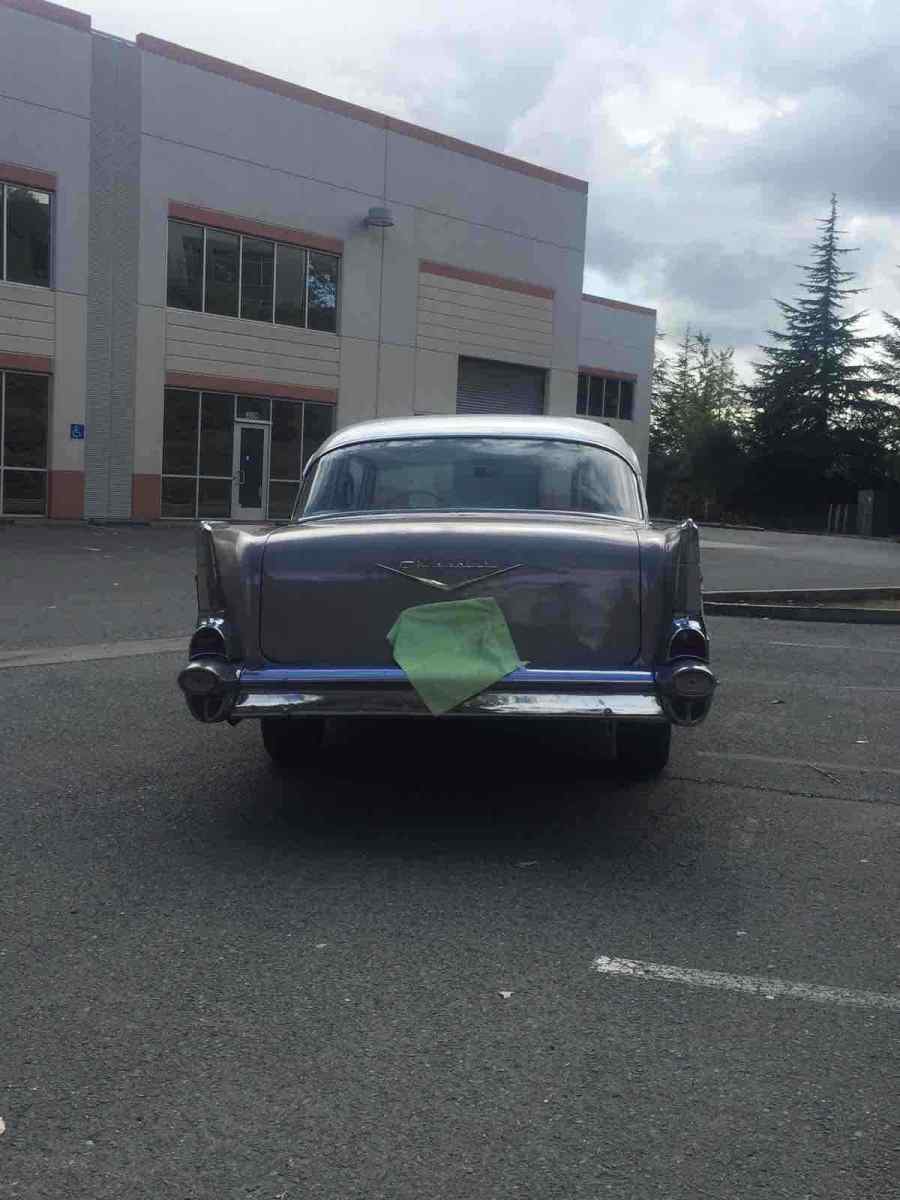 1957 Purple Chevrolet Bel Air Sedan