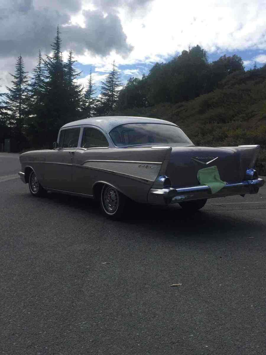 1957 Purple Chevrolet Bel Air Sedan