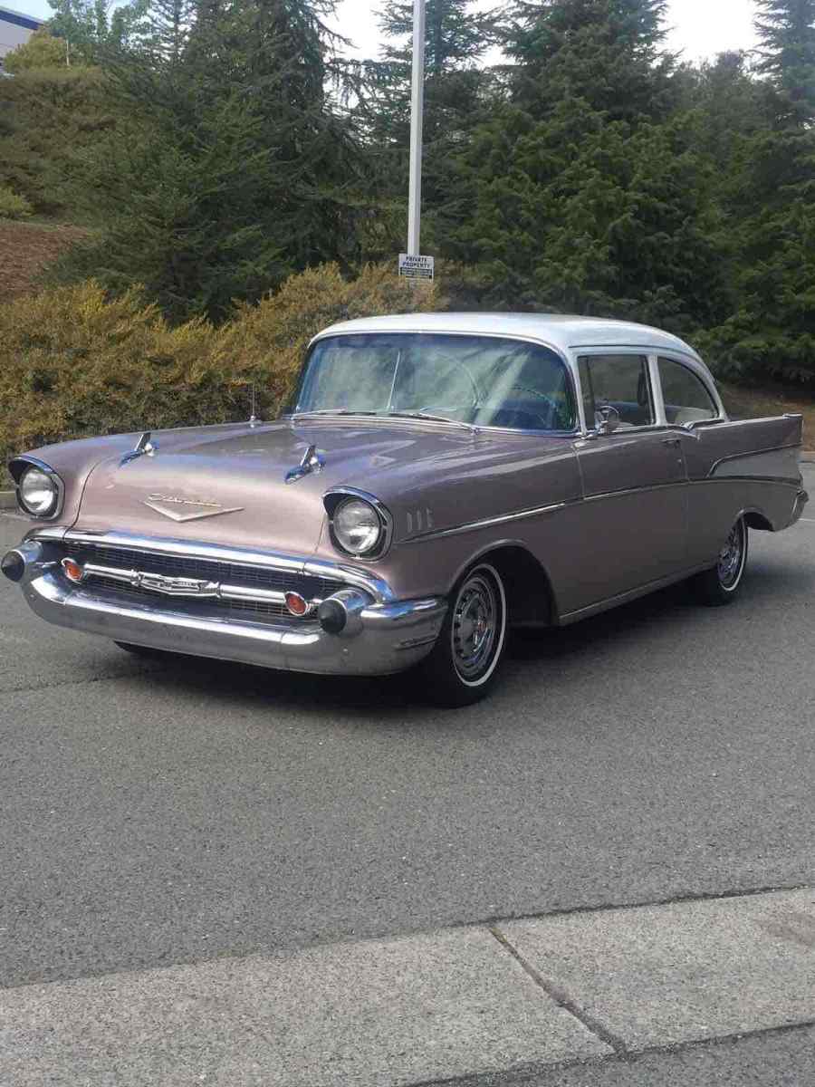 1957 Purple Chevrolet Bel Air Sedan