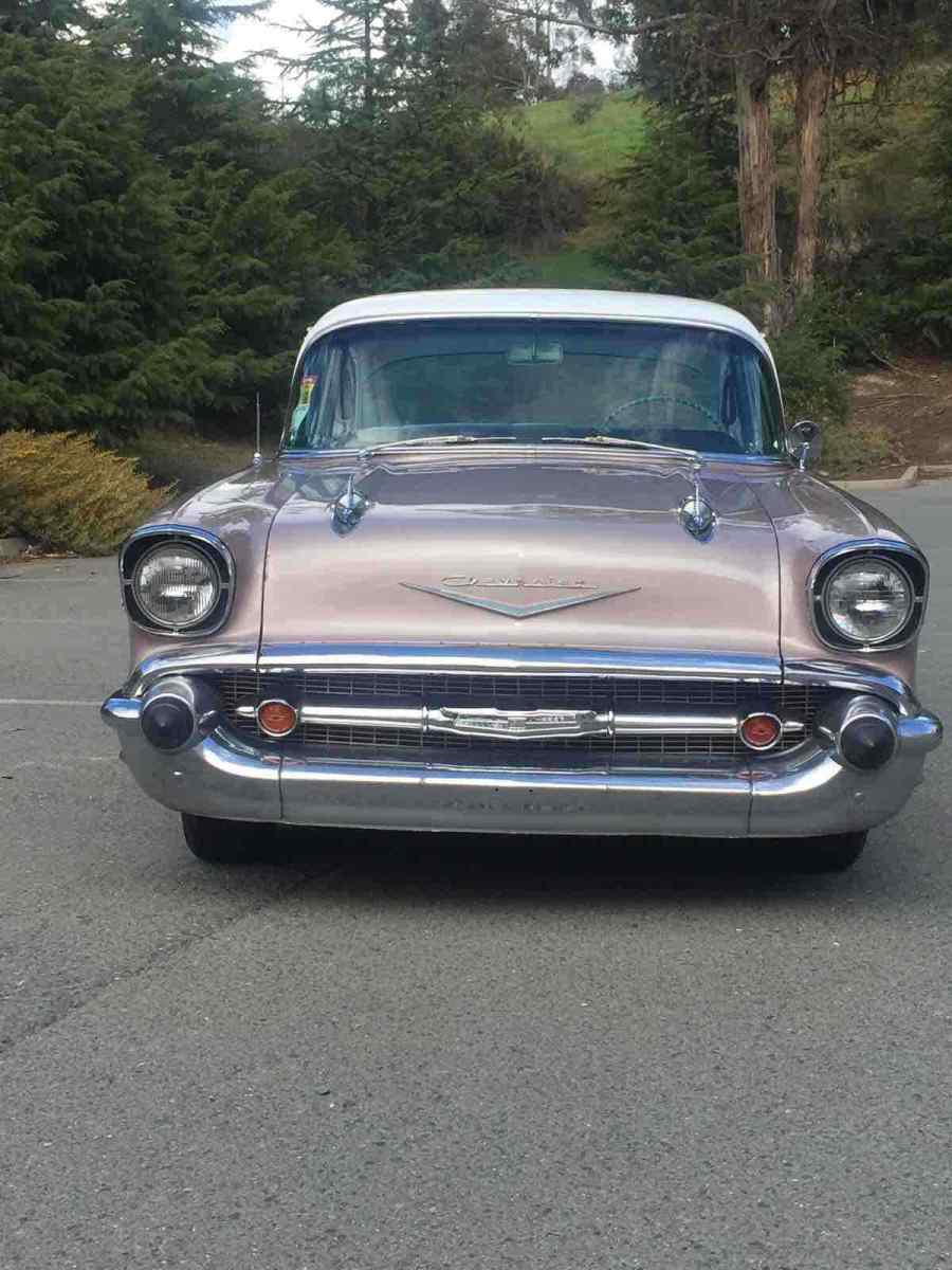1957 Purple Chevrolet Bel Air Sedan
