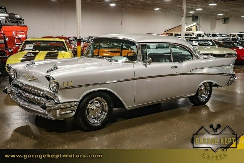 1957 Silver Chevrolet Bel Air/150/210 Coupe