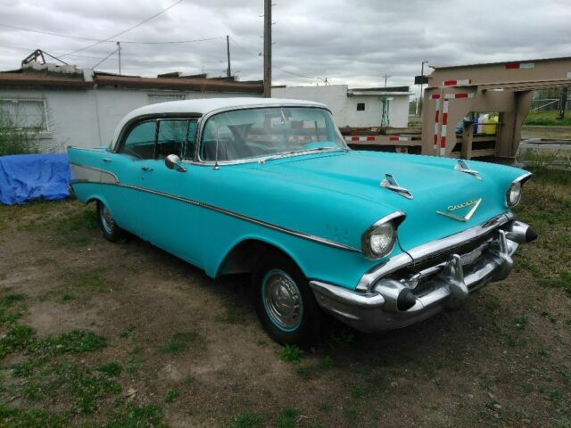 1957 Teal Chevrolet Bel Air/150/210 Coupe