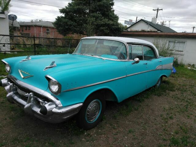 1957 Teal Chevrolet Bel Air/150/210 Coupe