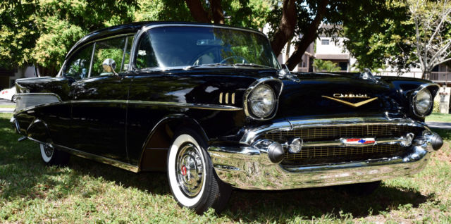 1957 Black Chevrolet Bel Air/150/210 Coupe