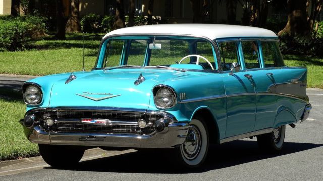 1957 TROPICAL TURQUOISE Chevrolet Bel Air/150/210 STATION WAGON