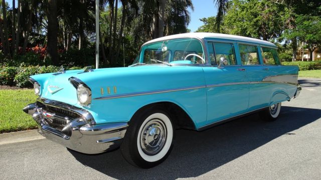 1957 TROPICAL TURQUOISE Chevrolet Bel Air/150/210 STATION WAGON