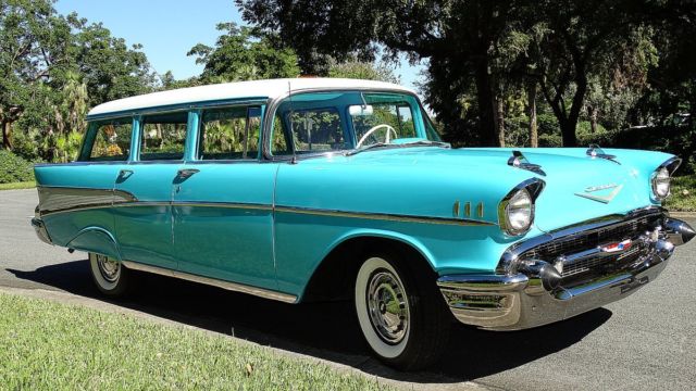 1957 TROPICAL TURQUOISE Chevrolet Bel Air/150/210 STATION WAGON