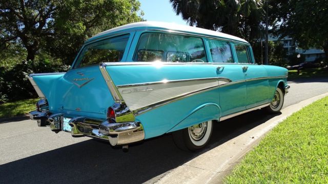 1957 TROPICAL TURQUOISE Chevrolet Bel Air/150/210 STATION WAGON