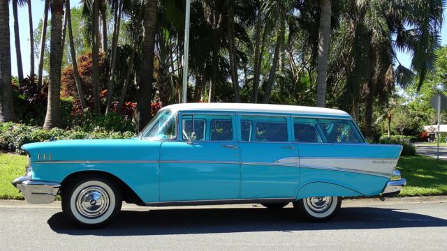 1957 TROPICAL TURQUOISE Chevrolet Bel Air/150/210 STATION WAGON
