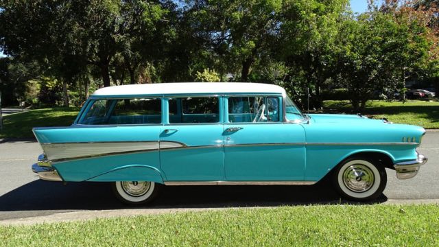1957 TROPICAL TURQUOISE Chevrolet Bel Air/150/210 STATION WAGON