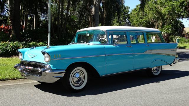 1957 TROPICAL TURQUOISE Chevrolet Bel Air/150/210 STATION WAGON