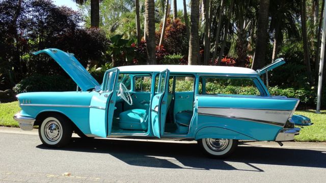 1957 TROPICAL TURQUOISE Chevrolet Bel Air/150/210 STATION WAGON