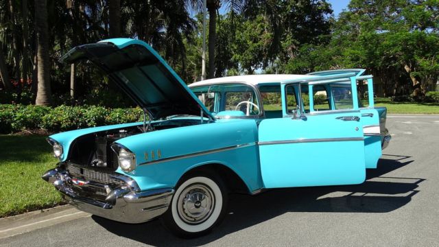1957 TROPICAL TURQUOISE Chevrolet Bel Air/150/210 STATION WAGON