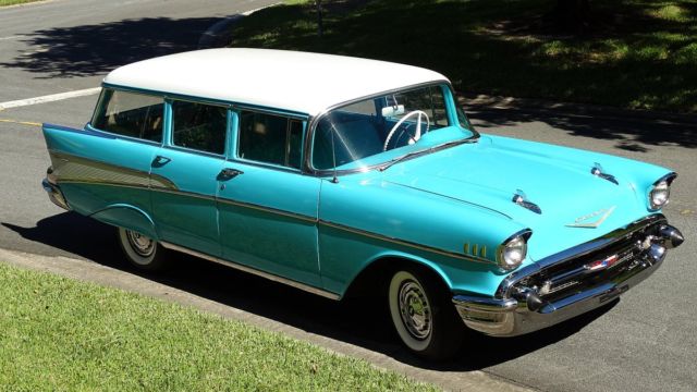 1957 TROPICAL TURQUOISE Chevrolet Bel Air/150/210 STATION WAGON