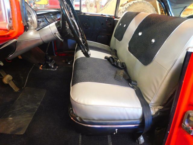 1957 Red Chevrolet Bel Air/150/210 Sedan