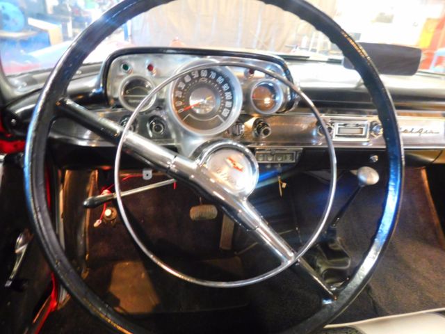 1957 Red Chevrolet Bel Air/150/210 Sedan