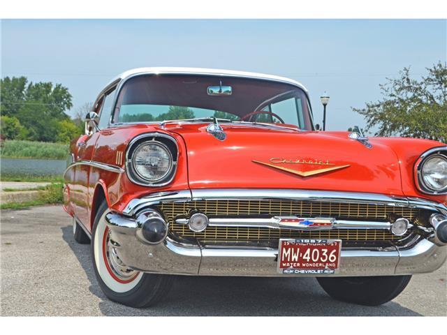 1957 Red Chevrolet Bel Air/150/210 Coupe