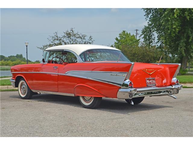 1957 Red Chevrolet Bel Air/150/210 Coupe