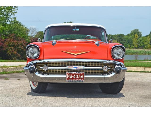 1957 Red Chevrolet Bel Air/150/210 Coupe