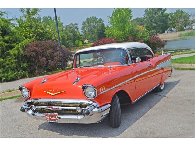 1957 Red Chevrolet Bel Air/150/210 Coupe