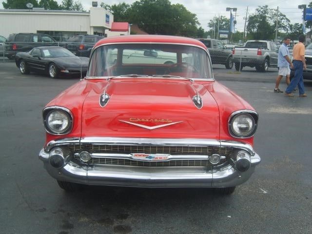 1957 Red Chevrolet Bel Air/150/210 --