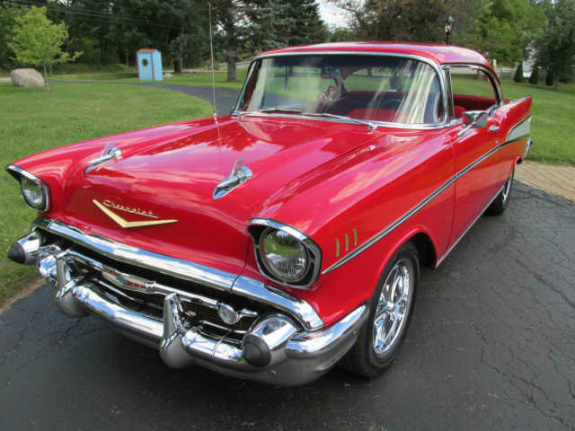 1957 Red Chevrolet Bel Air/150/210 Coupe