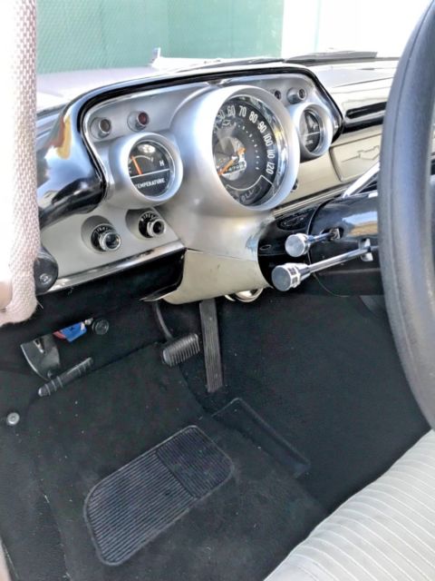1957 Dusk Pearl/Ivory White Chevrolet Bel Air/150/210 2 door post
