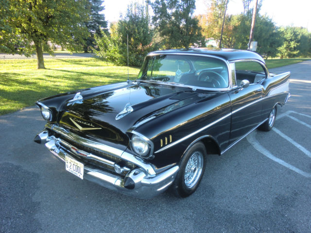 1957 Black Chevrolet Bel Air/150/210 Coupe