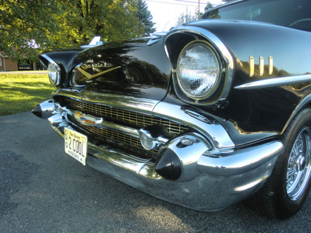 1957 Black Chevrolet Bel Air/150/210 Coupe