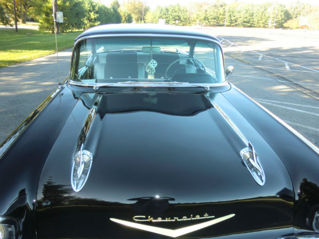 1957 Black Chevrolet Bel Air/150/210 Coupe