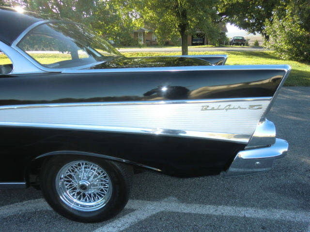 1957 Black Chevrolet Bel Air/150/210 Coupe