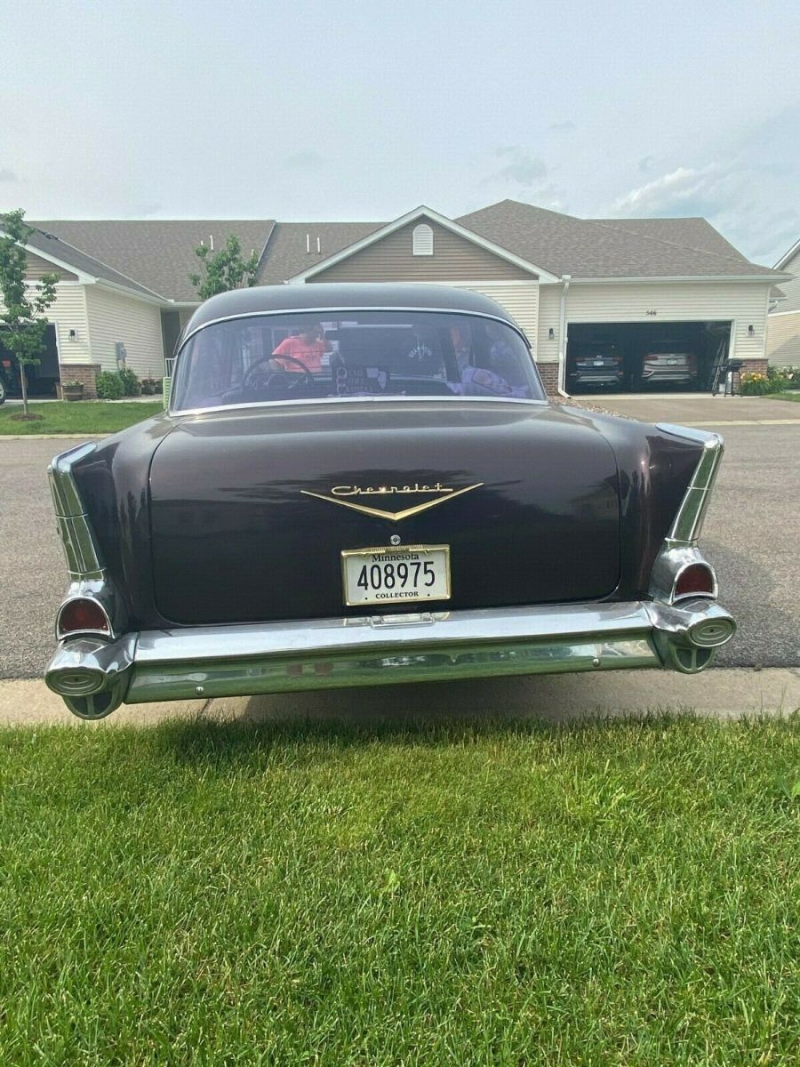 1957 Bing Cherry Chevrolet Bel Air/150/210 Sedan