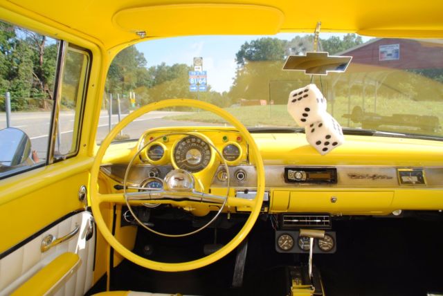 1957 Yellow Chevrolet Bel Air/150/210 Coupe