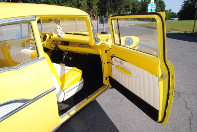 1957 Yellow Chevrolet Bel Air/150/210 Coupe
