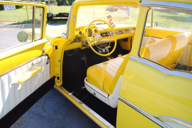 1957 Yellow Chevrolet Bel Air/150/210 Coupe