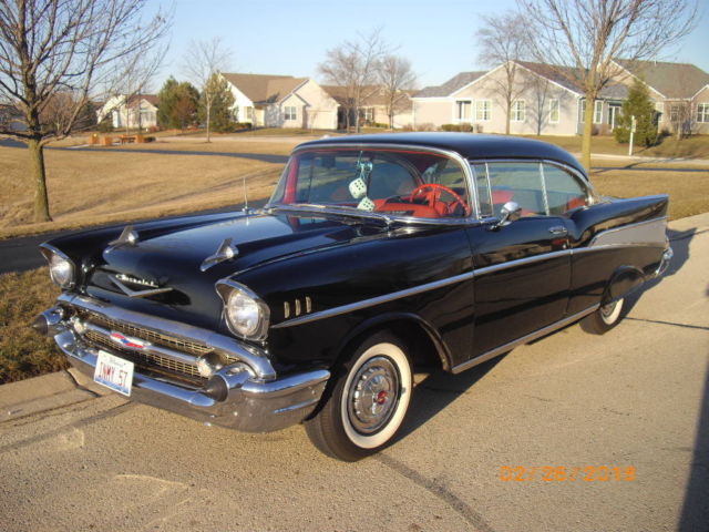 1957 Black Chevrolet Bel Air/150/210 Coupe
