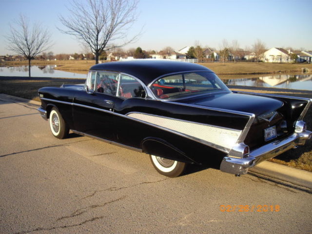 1957 Black Chevrolet Bel Air/150/210 Coupe