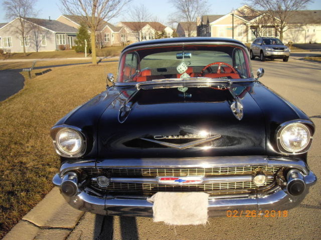 1957 Black Chevrolet Bel Air/150/210 Coupe